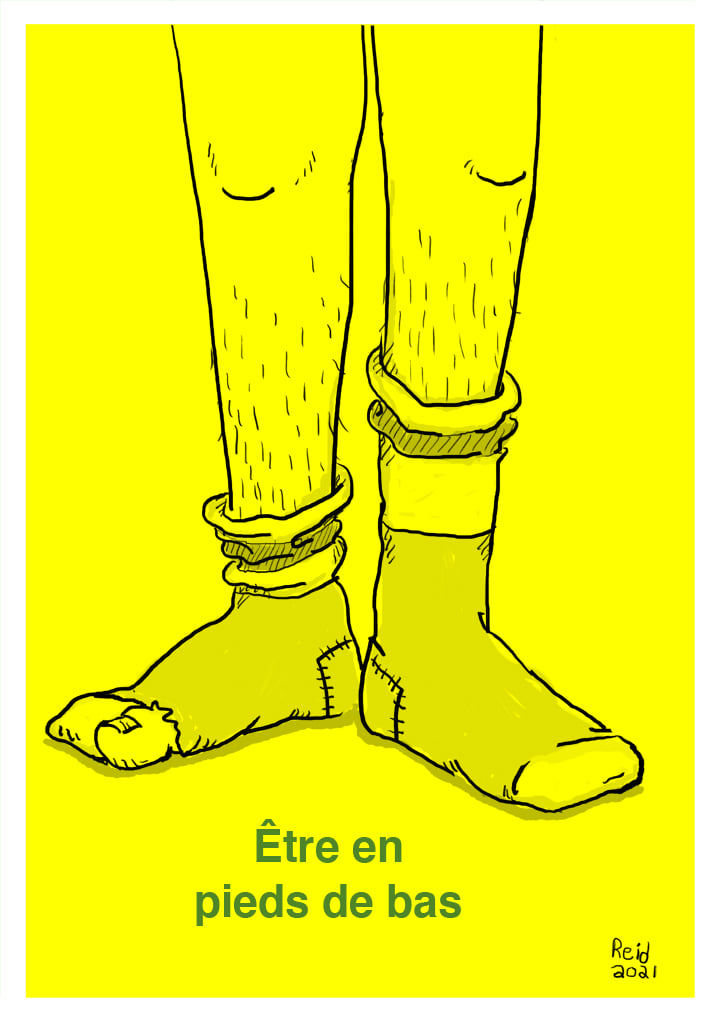 Être en pied de bas